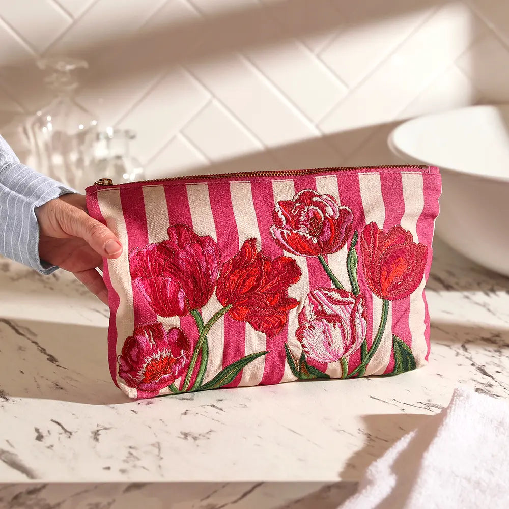 Tulip Stripe Everyday Pouch