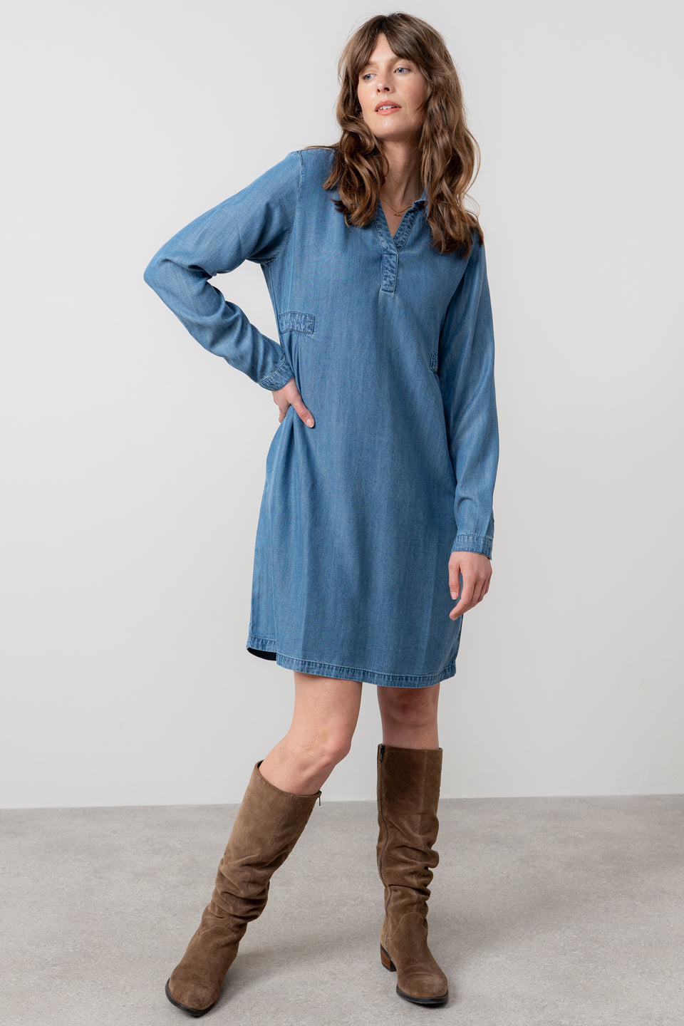 Lily & Me Emma Tencel Denim Shirt Dress