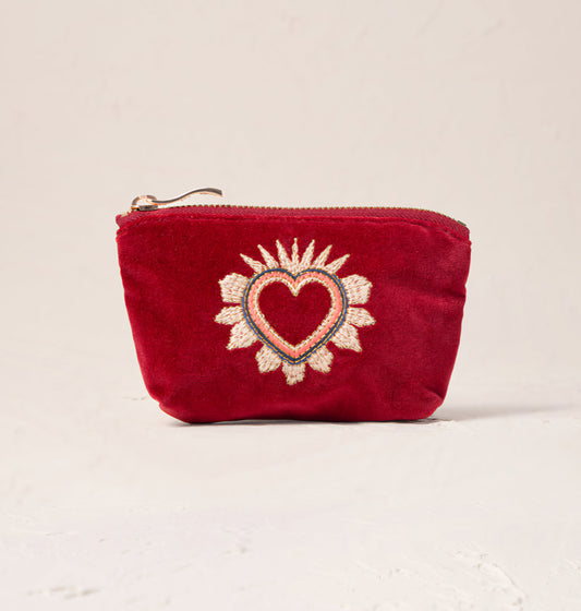 Enchanted Heart Coin Purse in Rouge