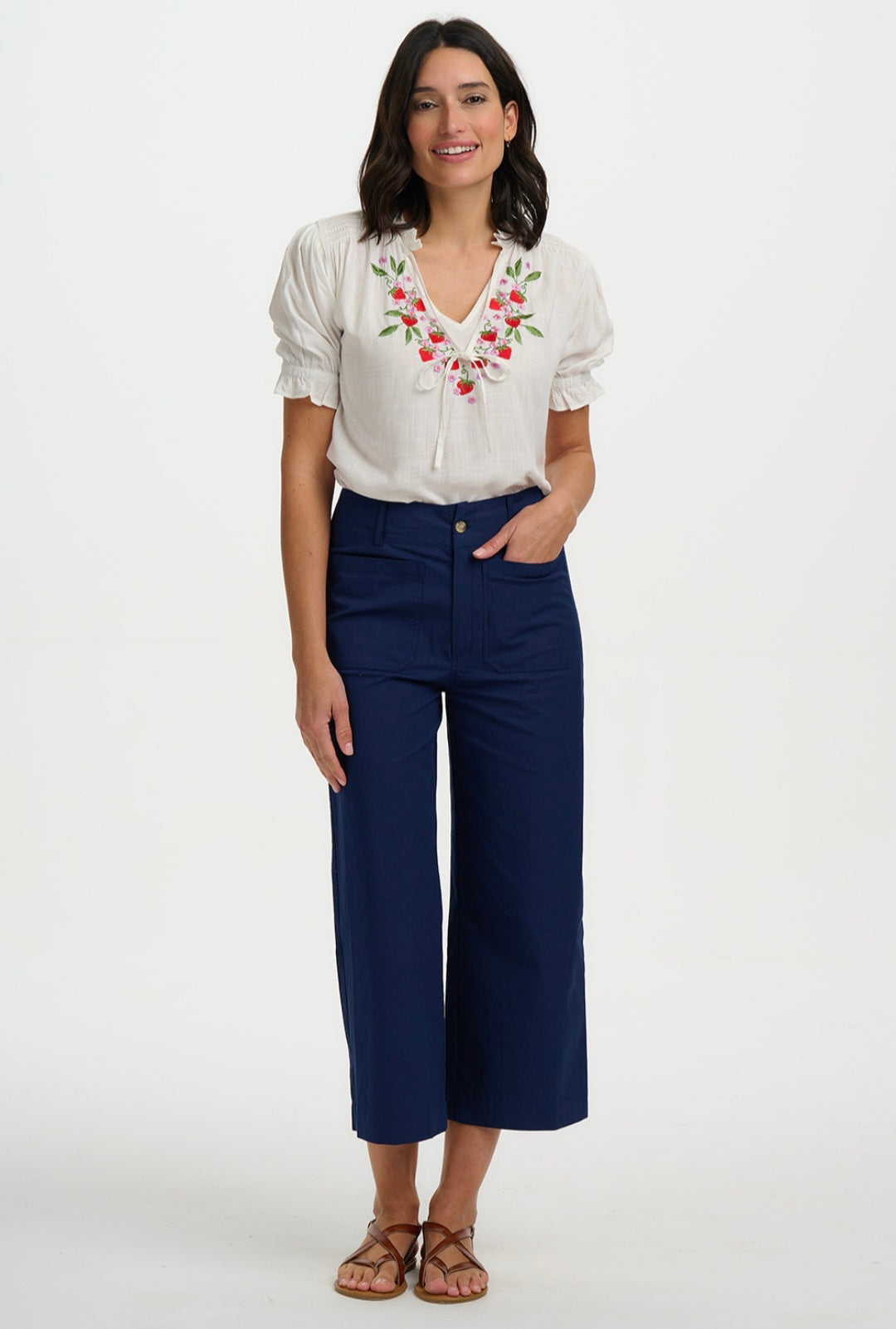 Sugarhill Brighton Angelique Strawberry Shirred Top