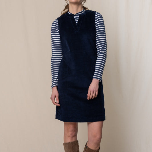 Lily & Me Belle Cord Dress Navy