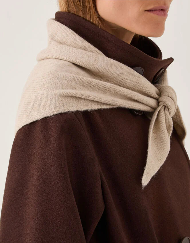 100% Wool Triangle Scarf in Oatmeal