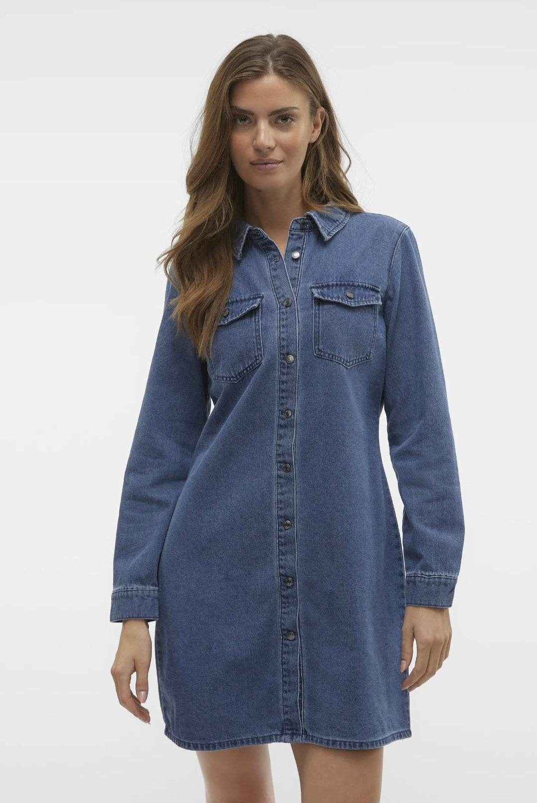 Vero Moda Jennie Denim Shirt Dress - Blue