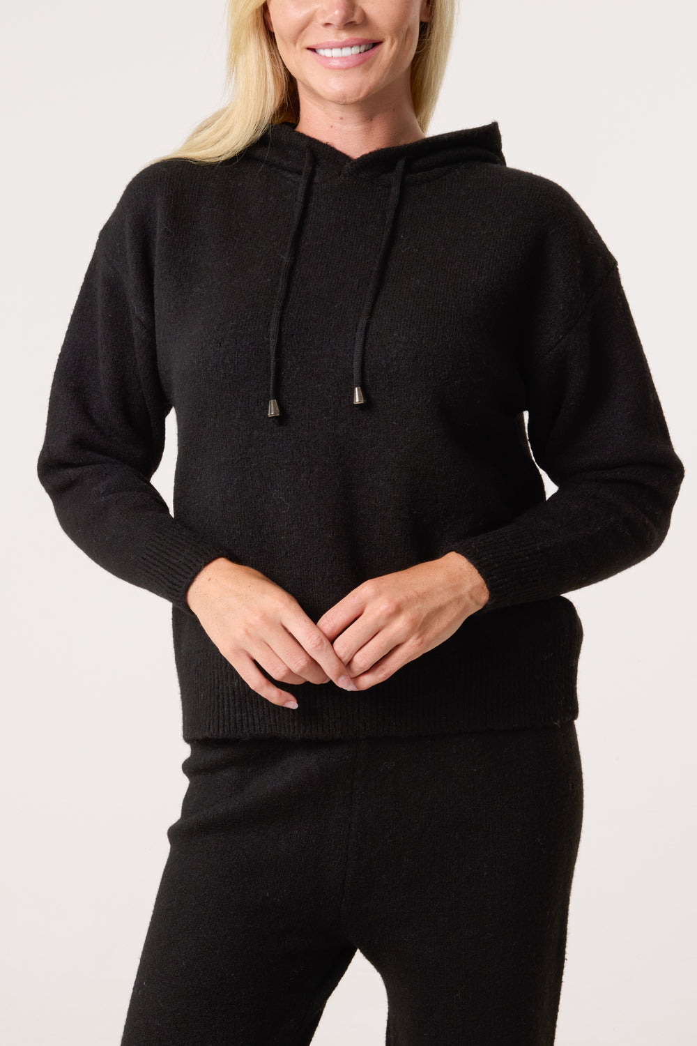 Mila Hooded Lounge Set in Black