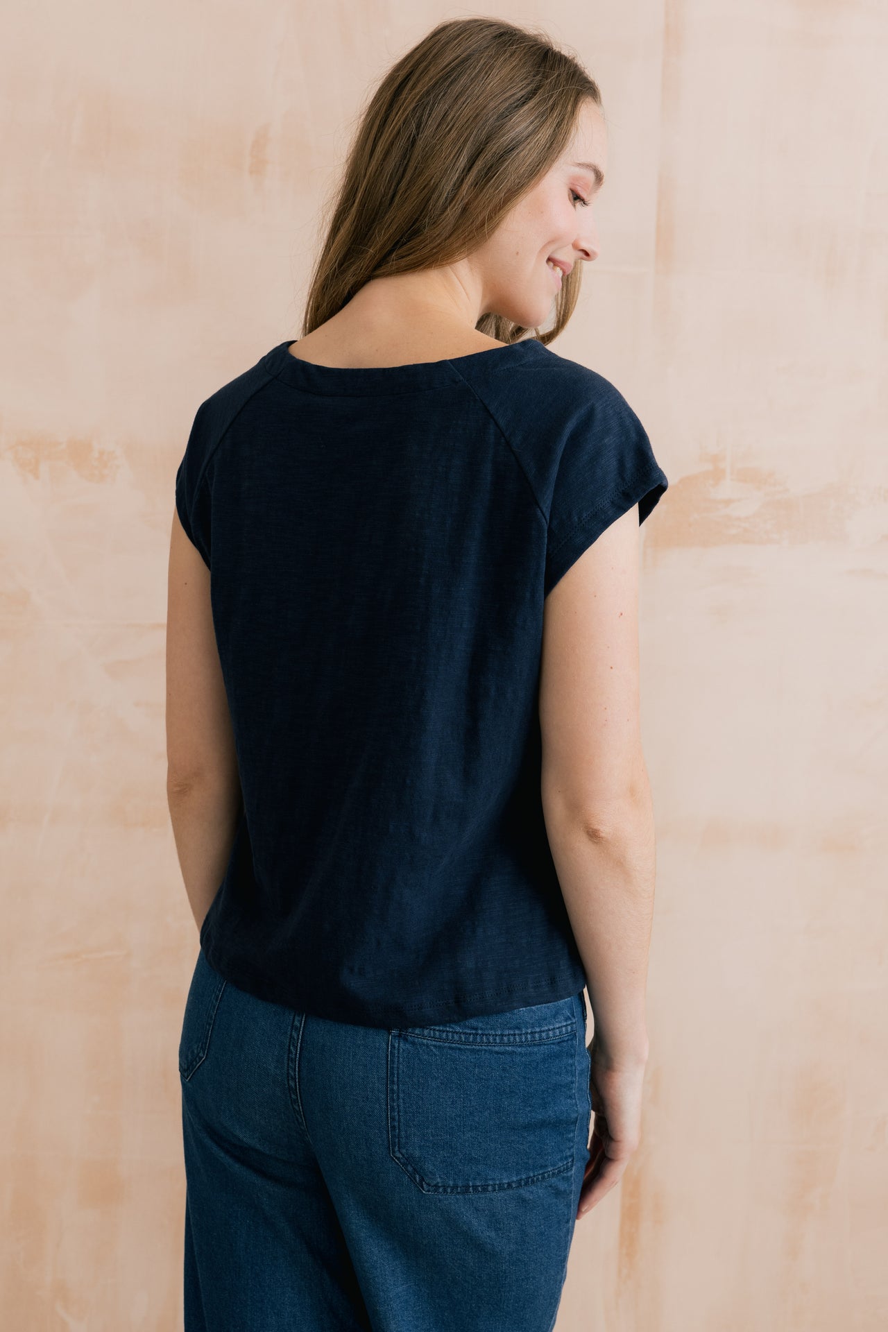 Lily & Me Tide Organic Cotton Tee Navy