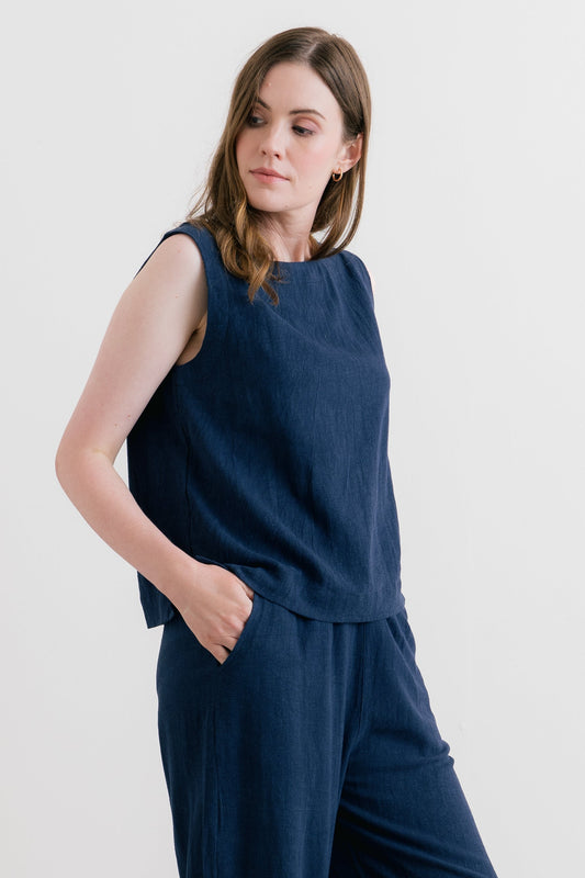 Lily & Me Allium Two Way Vest in Navy
