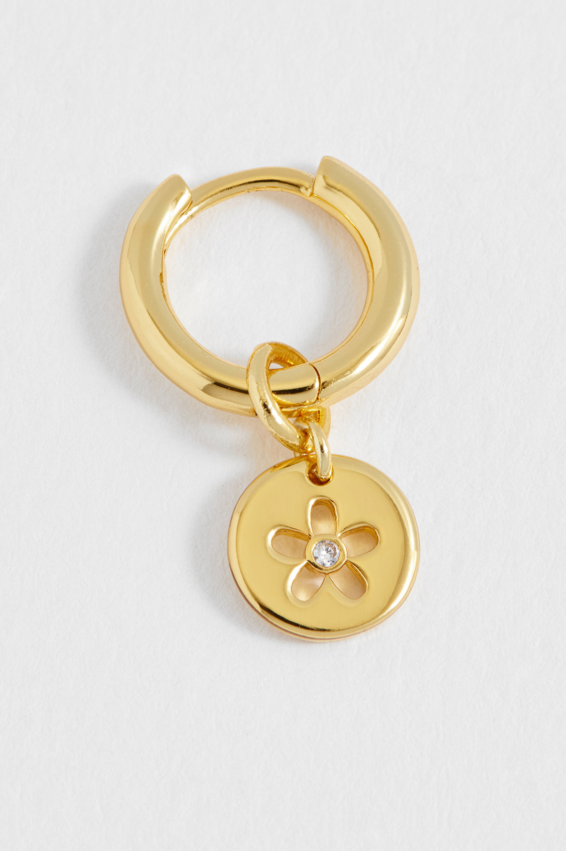 Estella Bartlett Flower Coin Hoops