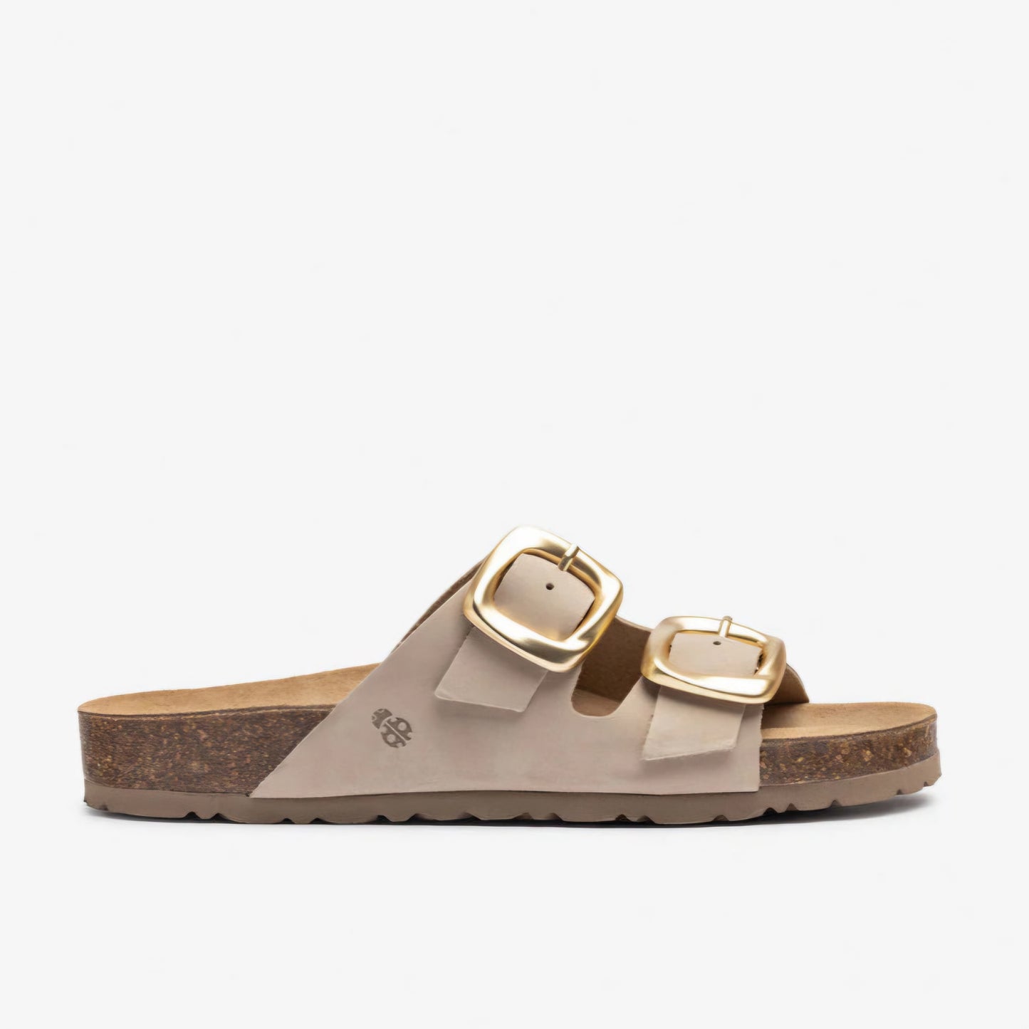 Yokono Granada Double Strap Nubuck Sandals in Stone
