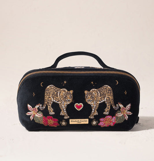 Celestial Leopard Open Flat Makeup Bag