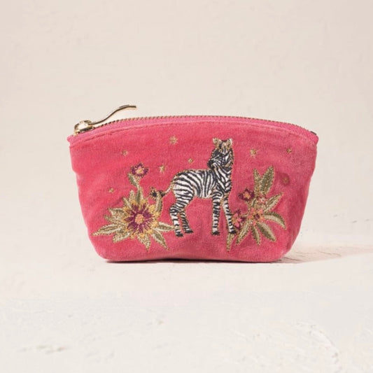 Botanical Zebra Peony Coin Purse
