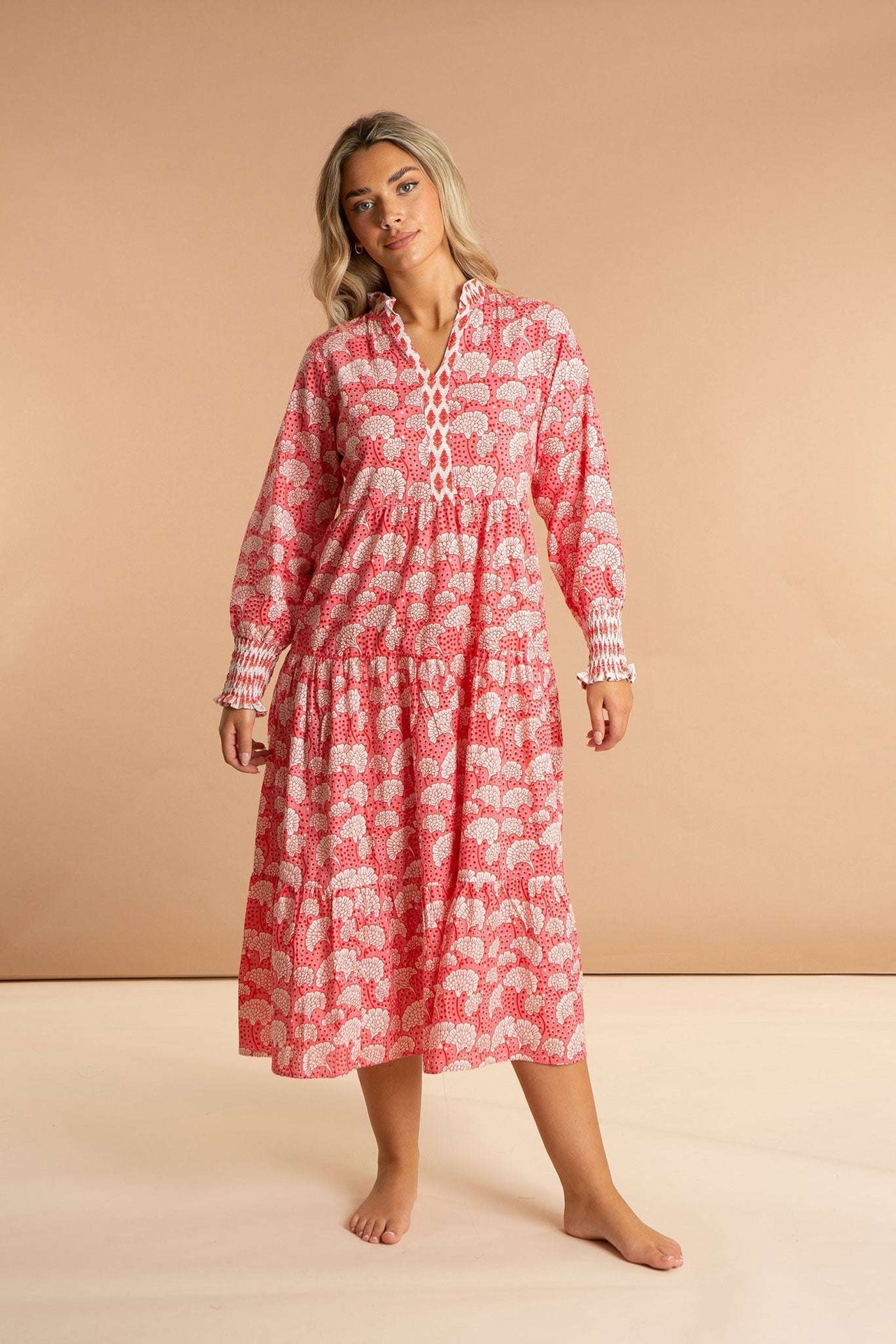 Inara Indian Cotton Peony Dress