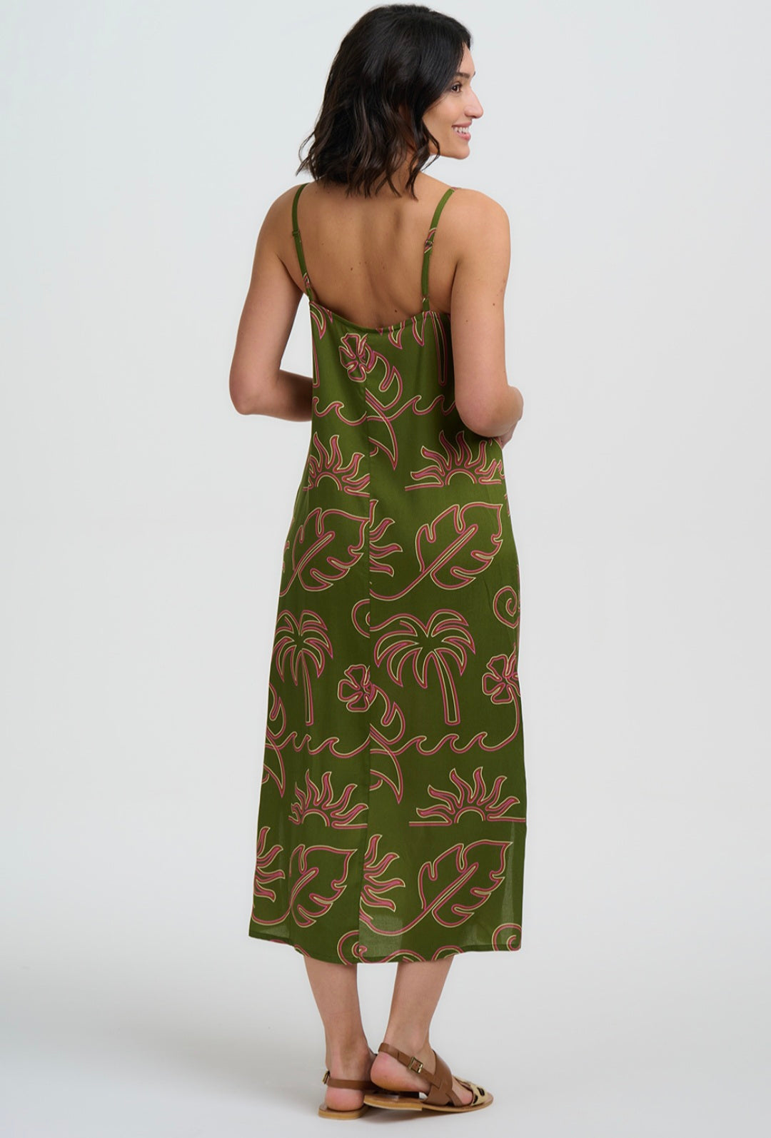 Sugarhill Brighton Raganni Tropical Midi Dress