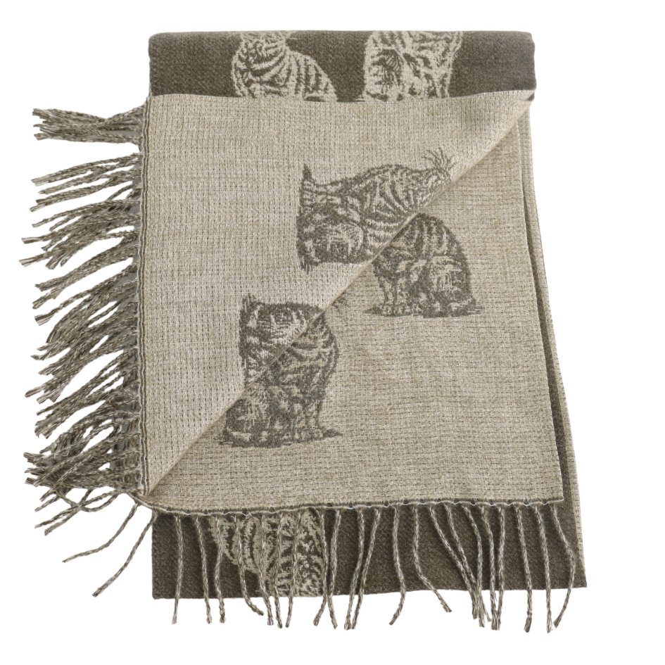 Cat Scarf - Olive