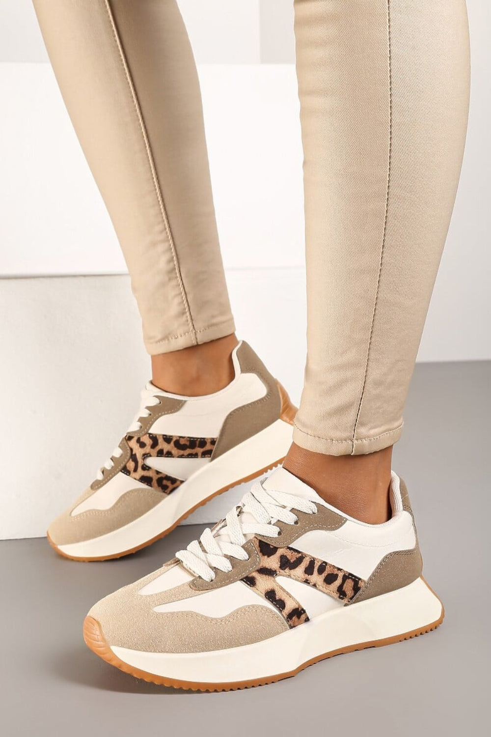 Emma Leopard Print Trainers
