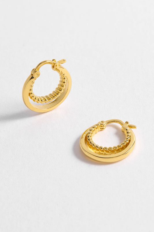 Estella Bartlett Double Twisted Hoop Earrings