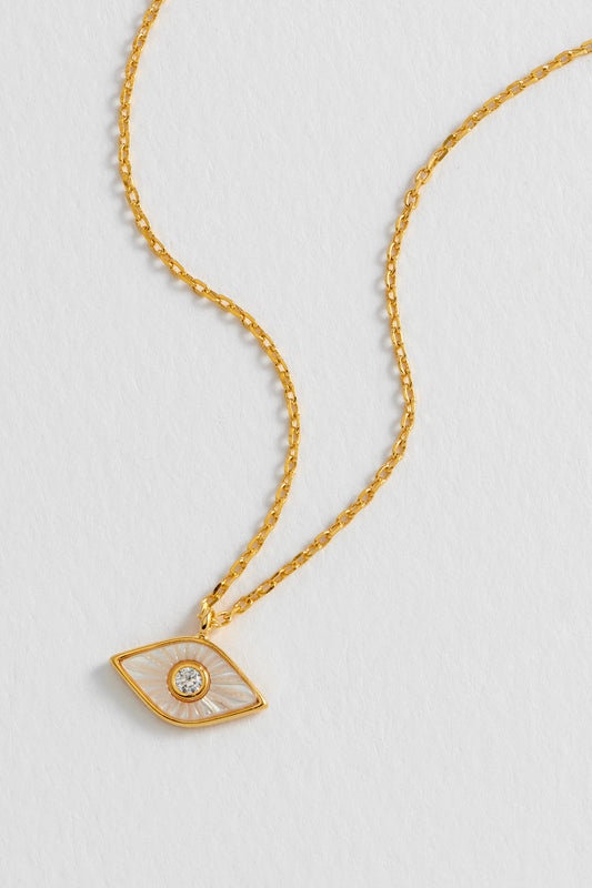 Estella Bartlett Pearl Evil Eye Necklace