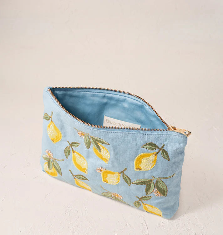 Lemon Blossom Everyday Pouch French Blue