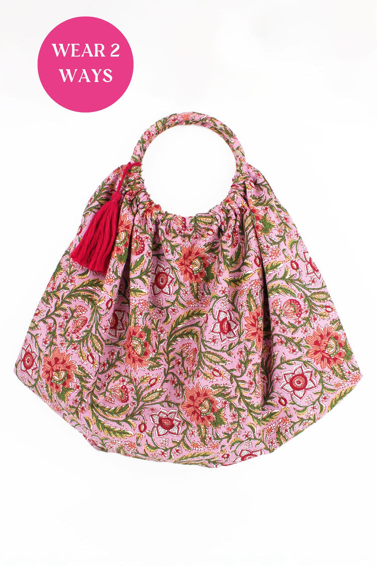 My Doris Pink & Red Reversible Bag