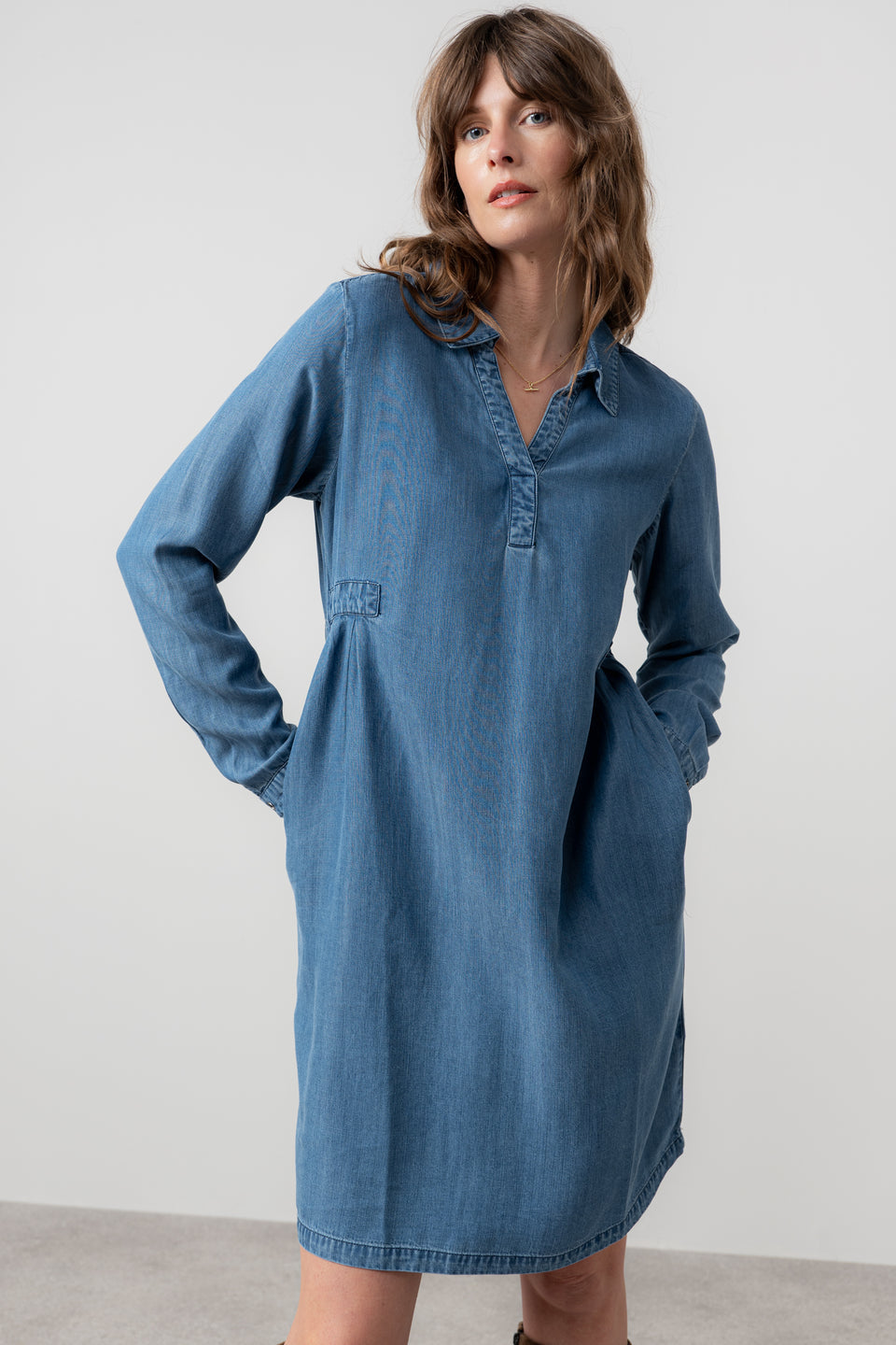 Lily & Me Emma Tencel Denim Shirt Dress