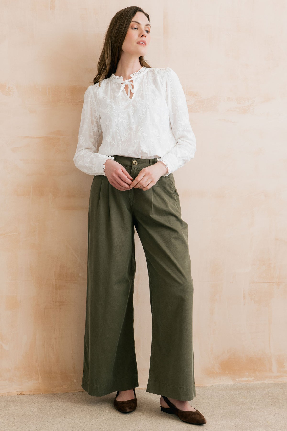 Lily & Me Lorna Embroidered Blouse