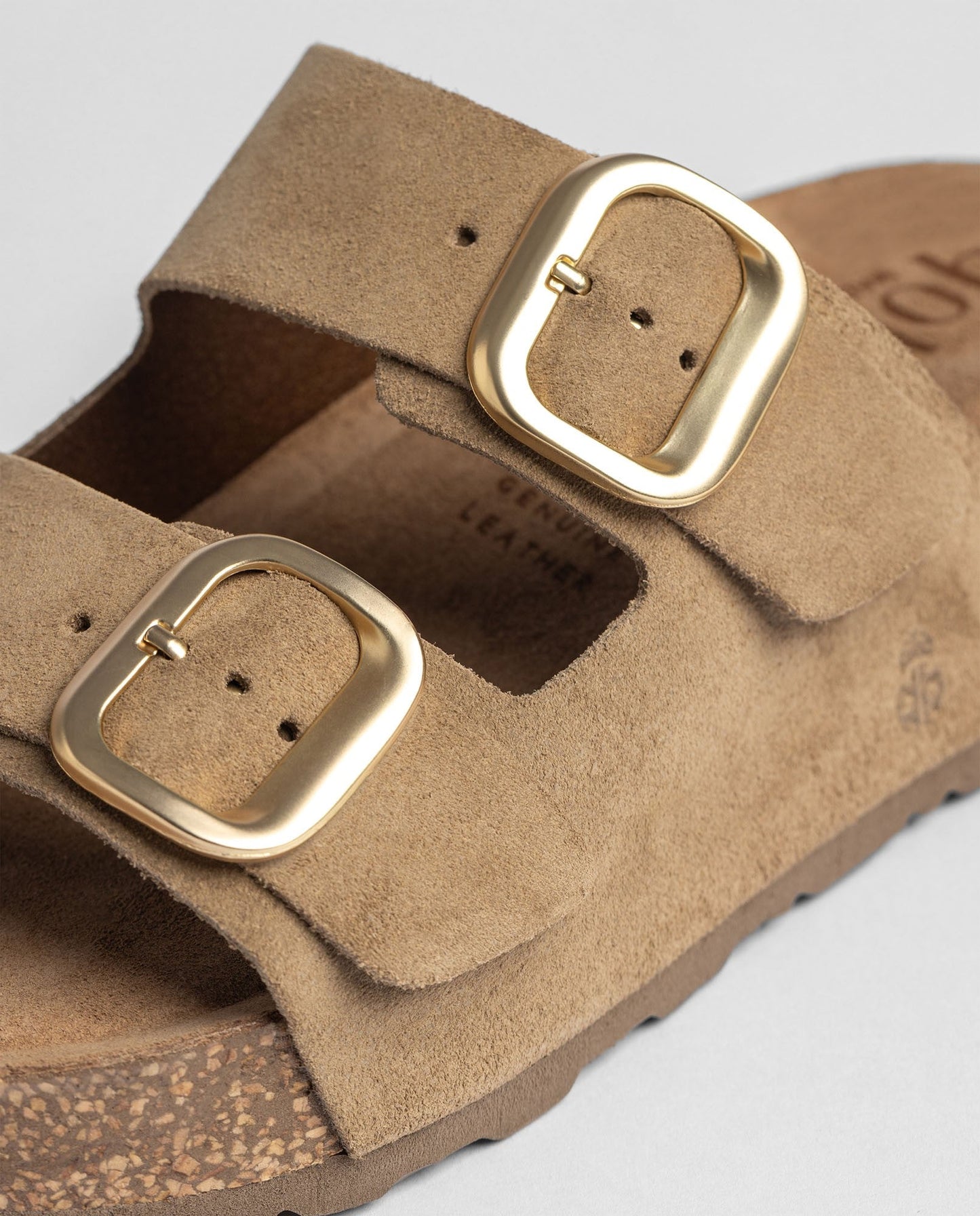 Yokono Wiwi Platform Double Strap Sandals in Mushroom