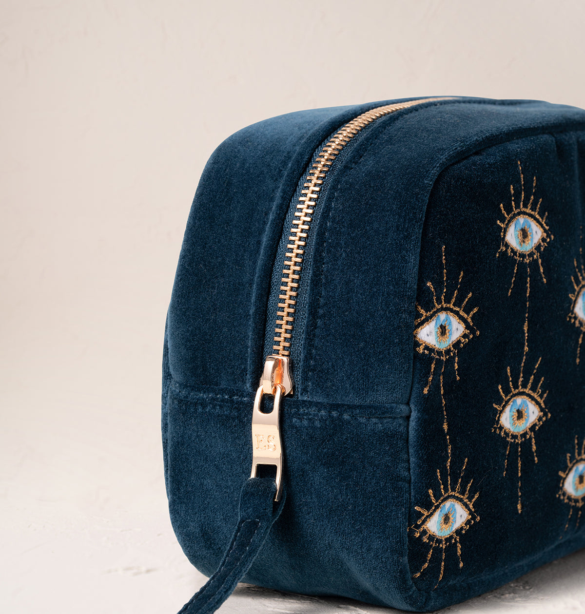 Mystical Eye Makeup Bag in Ink Blue