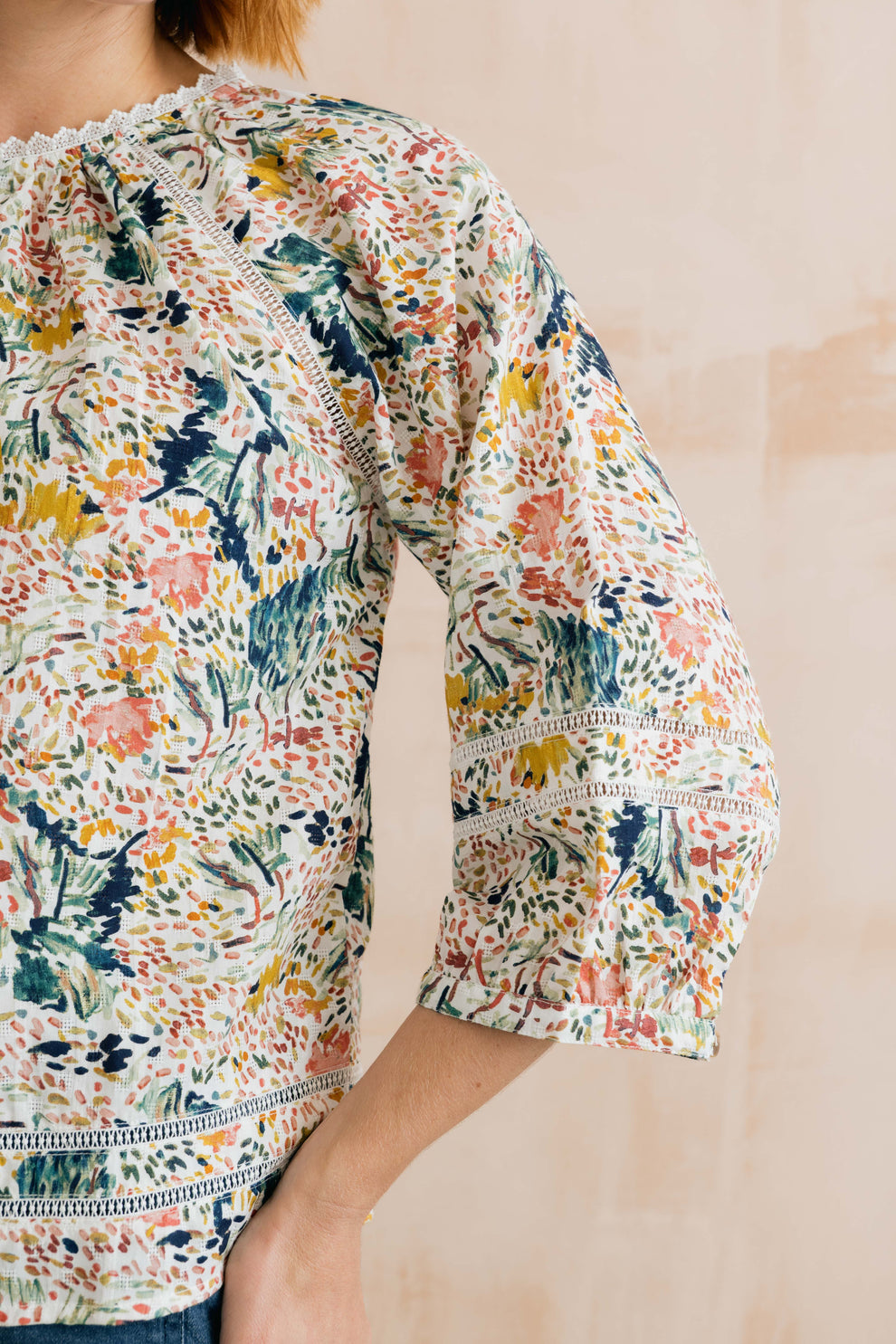 Lily & Me Zoe 3/4 Sleeve Harding Blouse