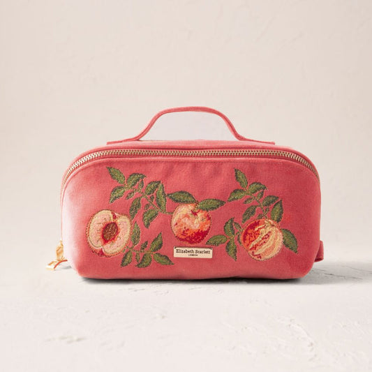 Summer Peach Open Flat Makeup Bag
