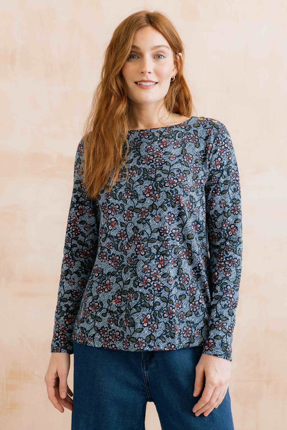 Lily & Me Riverside Printed Poppies Top