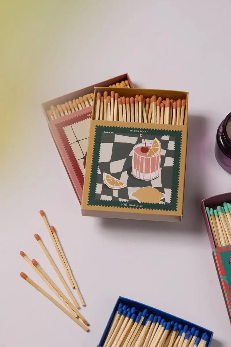 Paddywax Cocktail Jumbo Boxed Matches