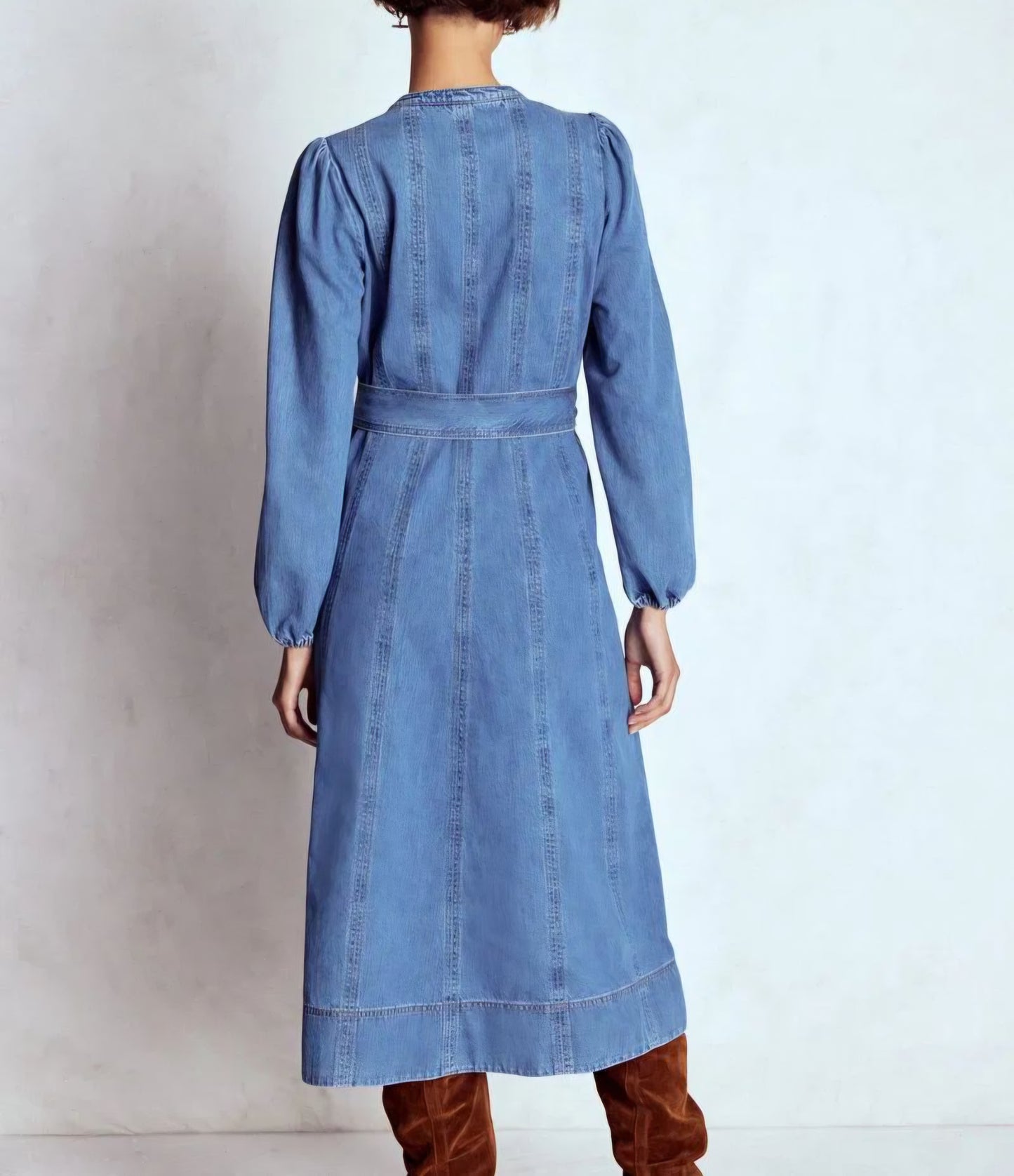 Rosaline Denim Midi Dress