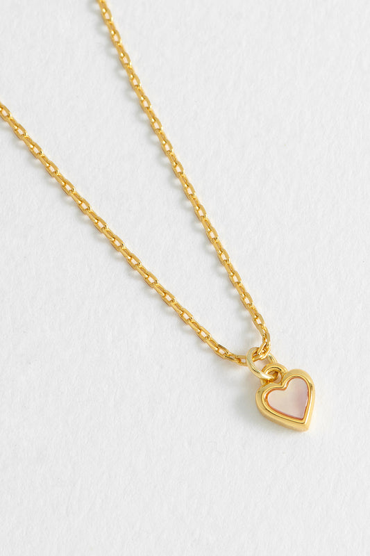 Estella Bartlett Pink Pearl Heart Necklace