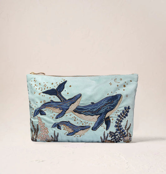 Mystical Whale Everyday Pouch Ice Blue