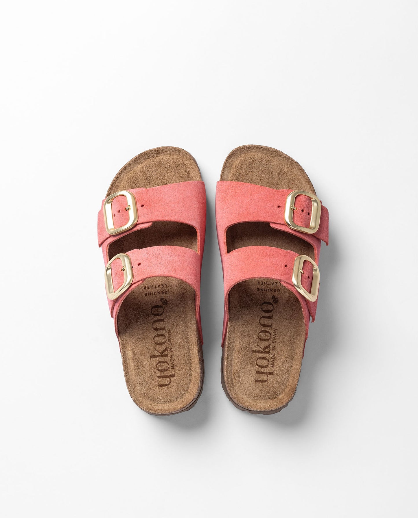 Yokono Wiwi Platform Double Strap Sandals in Coral