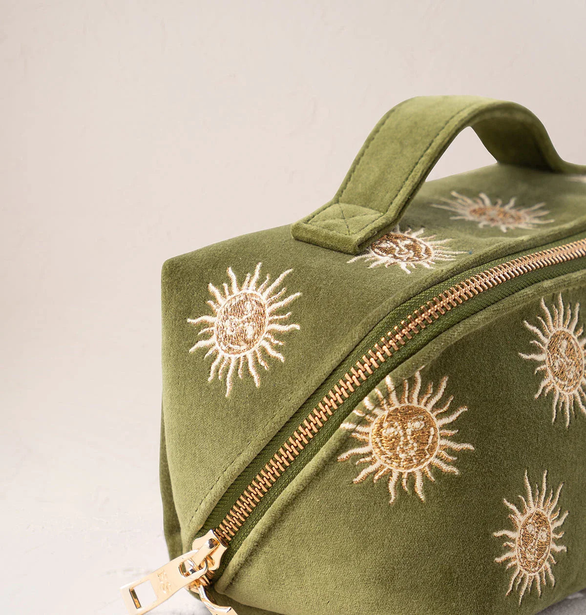 Sun Goddess Open Flat Makeup Bag Fern Green