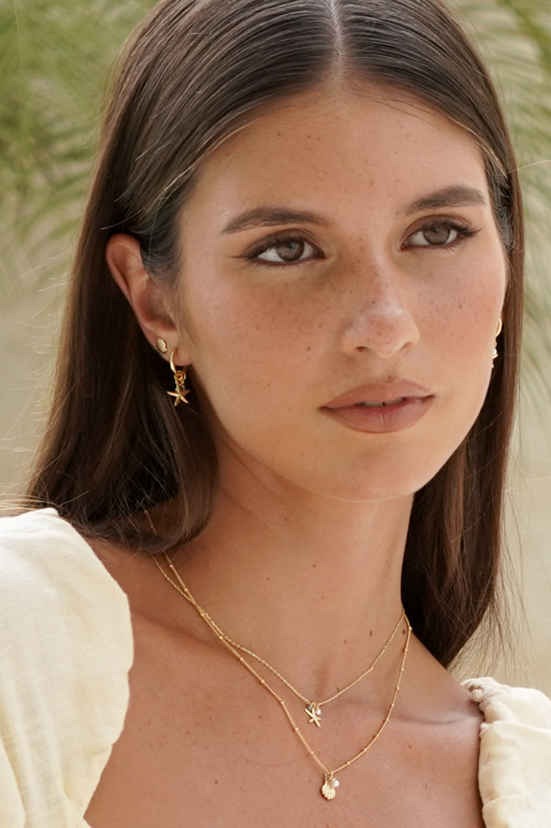 Estella Bartlett Starfish Charm Huggie Hoops