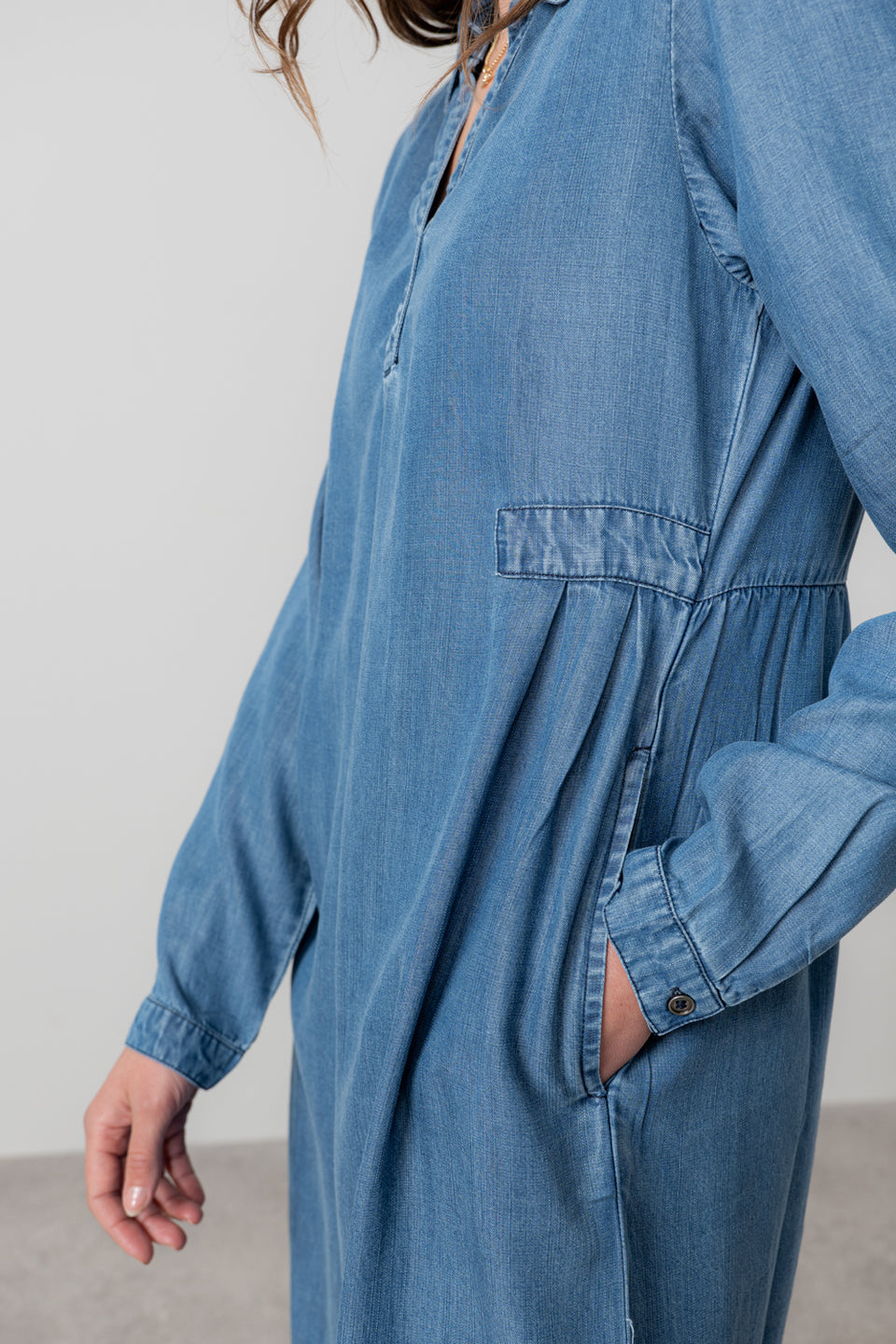 Lily & Me Emma Tencel Denim Shirt Dress