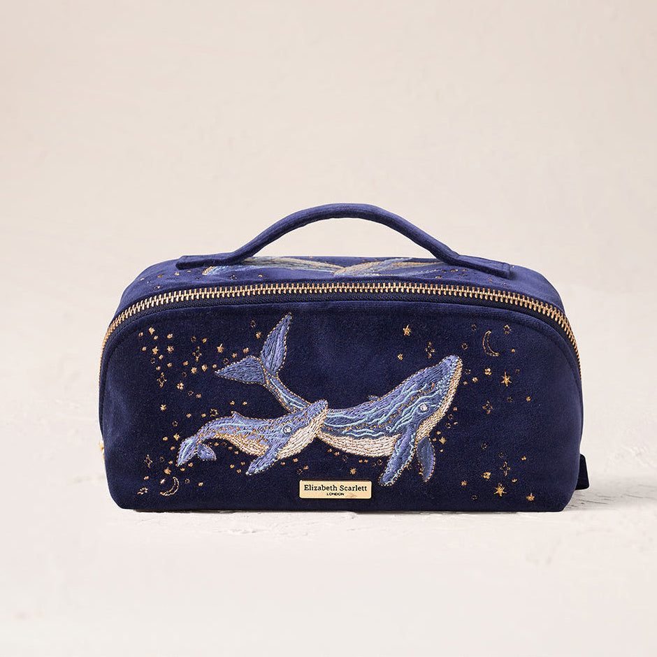 Mystical Whale Open Flat Makeup Bag