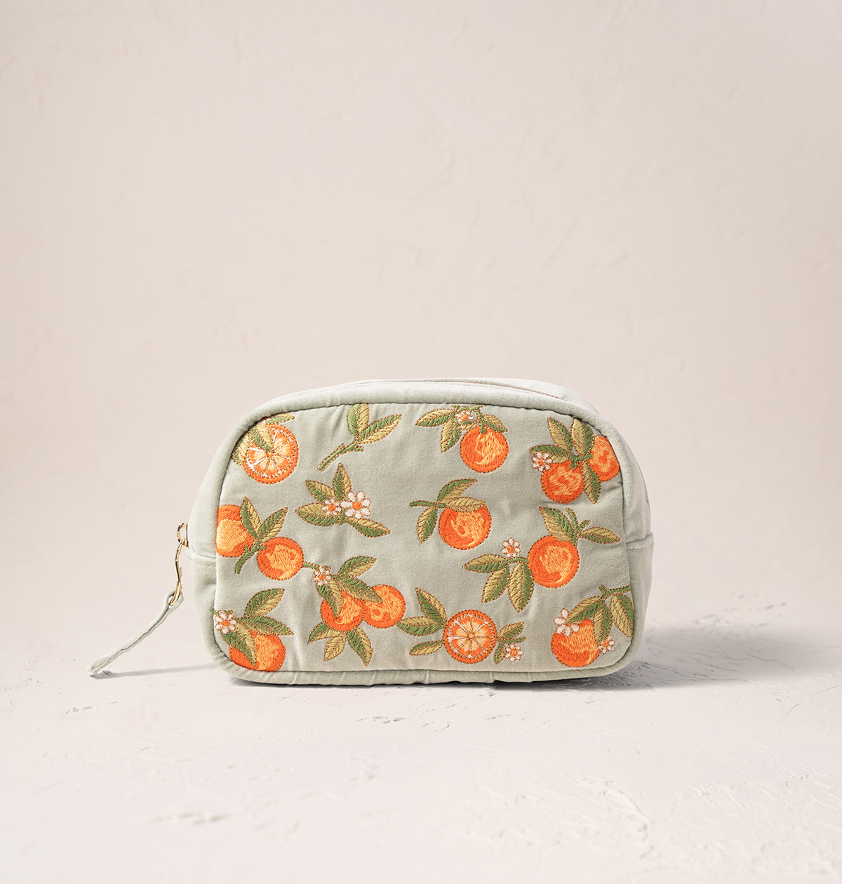 Orange Blossom Sage Makeup Bag