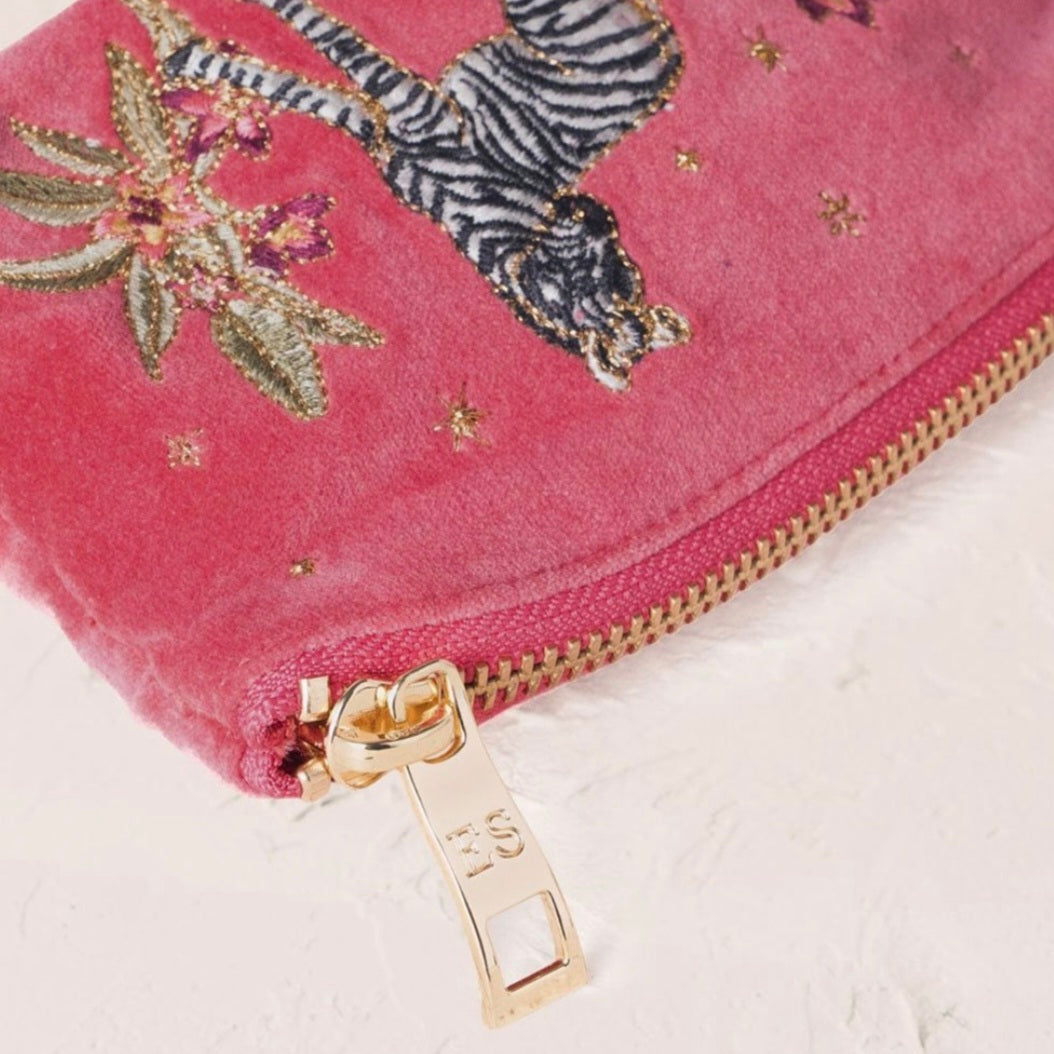 Botanical Zebra Peony Coin Purse