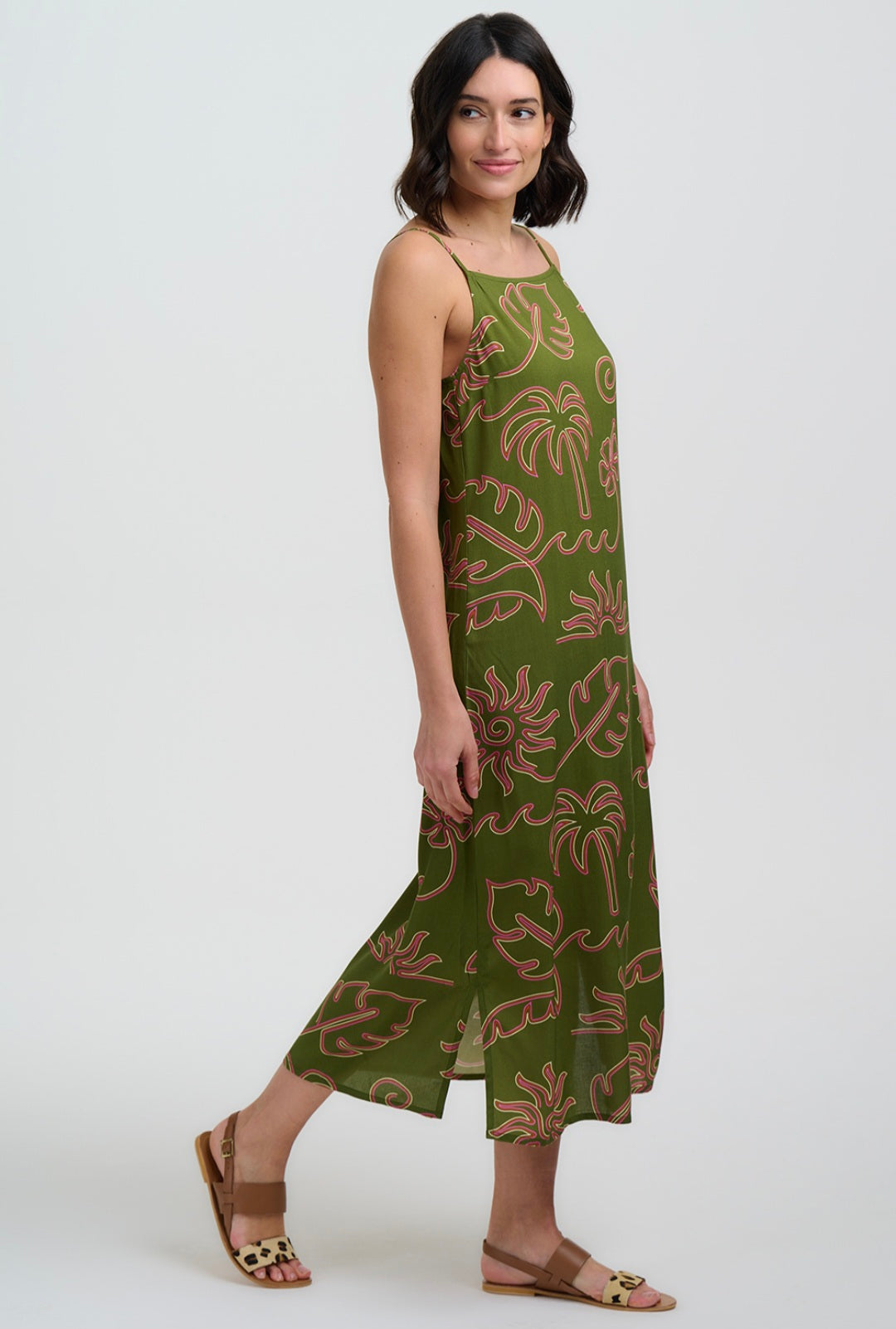 Sugarhill Brighton Raganni Tropical Midi Dress
