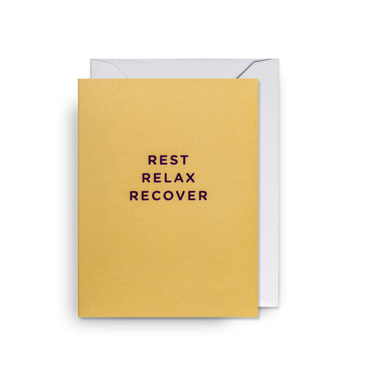 Rest, Relax, Recover Mini Card