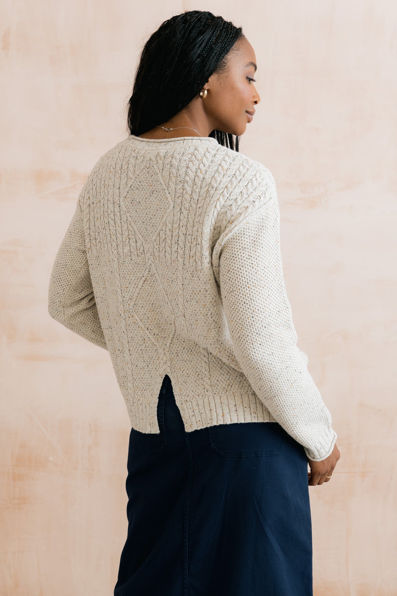 Lily & Me Bryony Fleck Knit Jumper Ecru