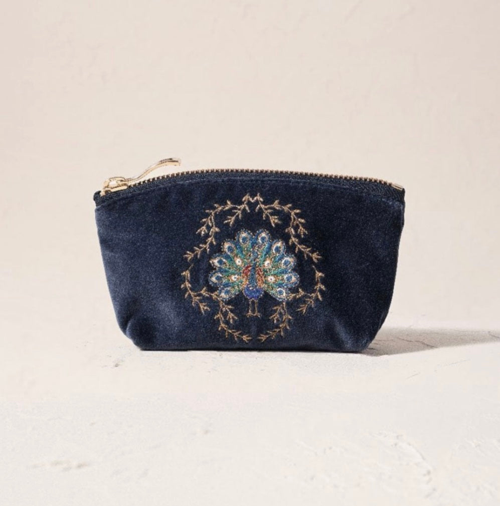 Botanical Peacock Coin Purse