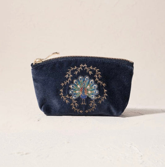 Botanical Peacock Coin Purse