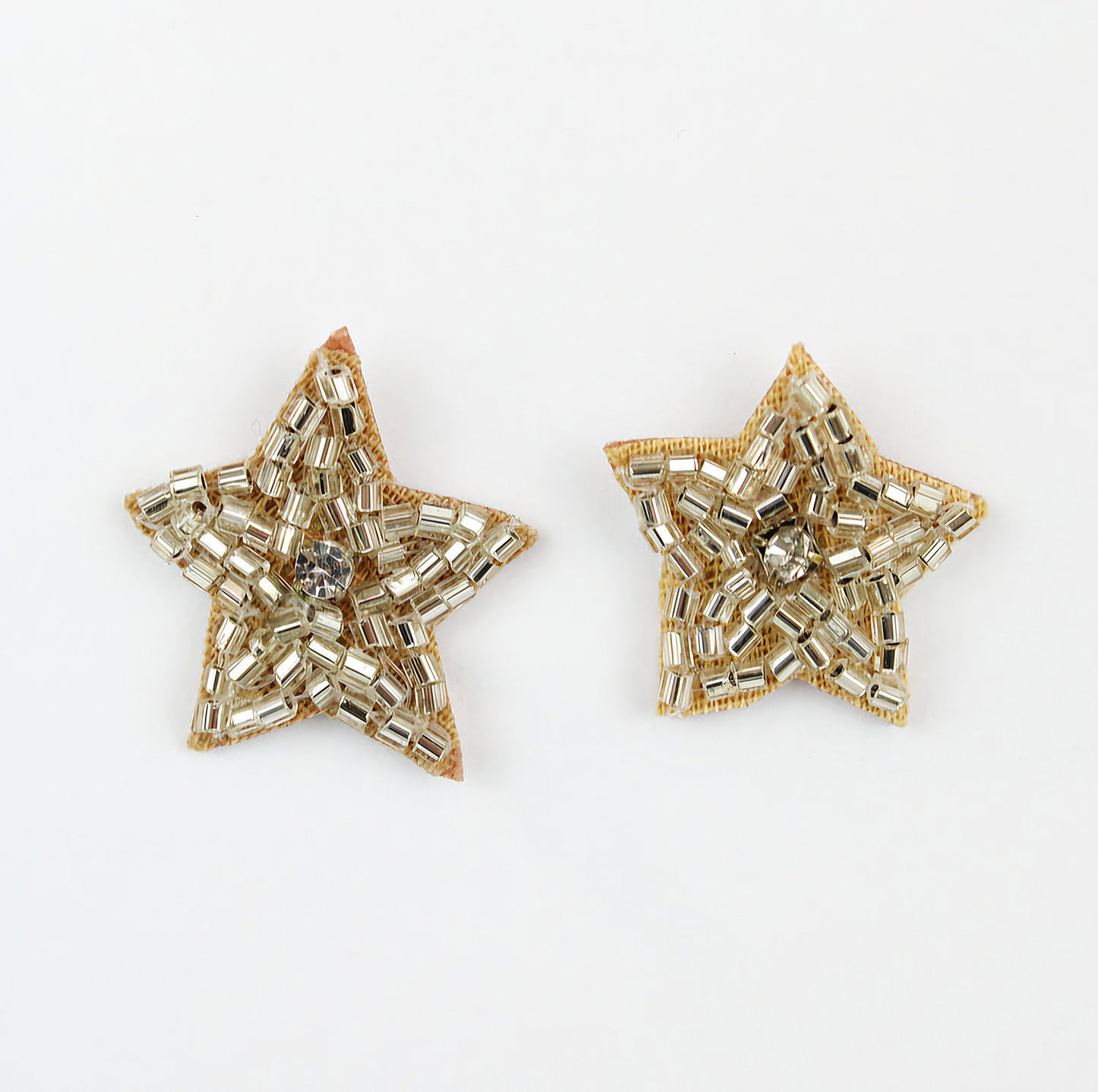 My Doris Silver Beaded Star Earrings
