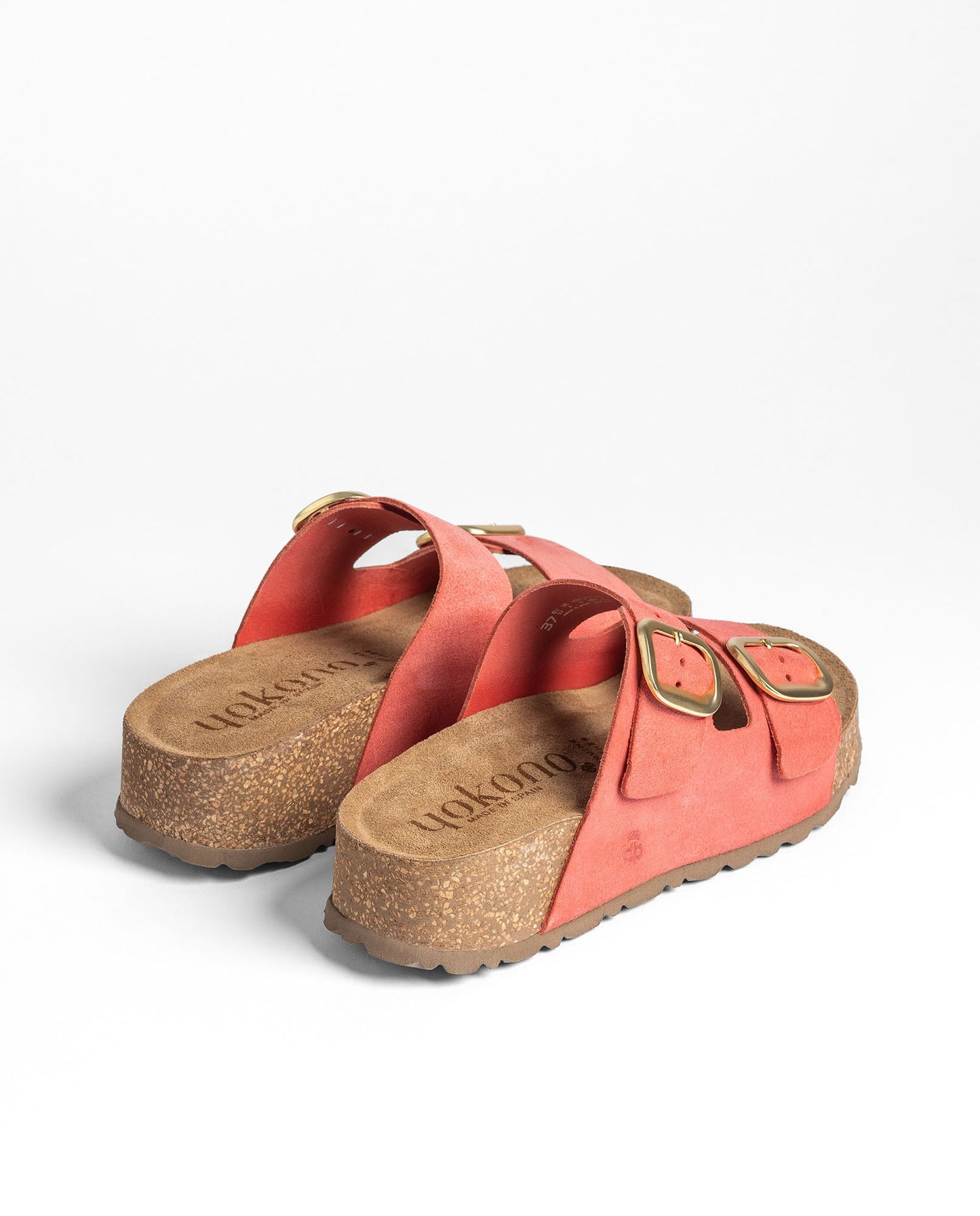 Yokono Wiwi Platform Double Strap Sandals in Coral