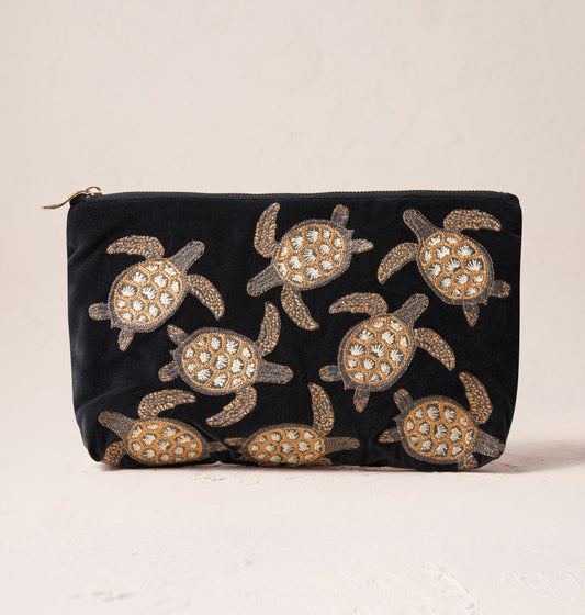 Turtle Conservation Everyday Pouch in Charcoal