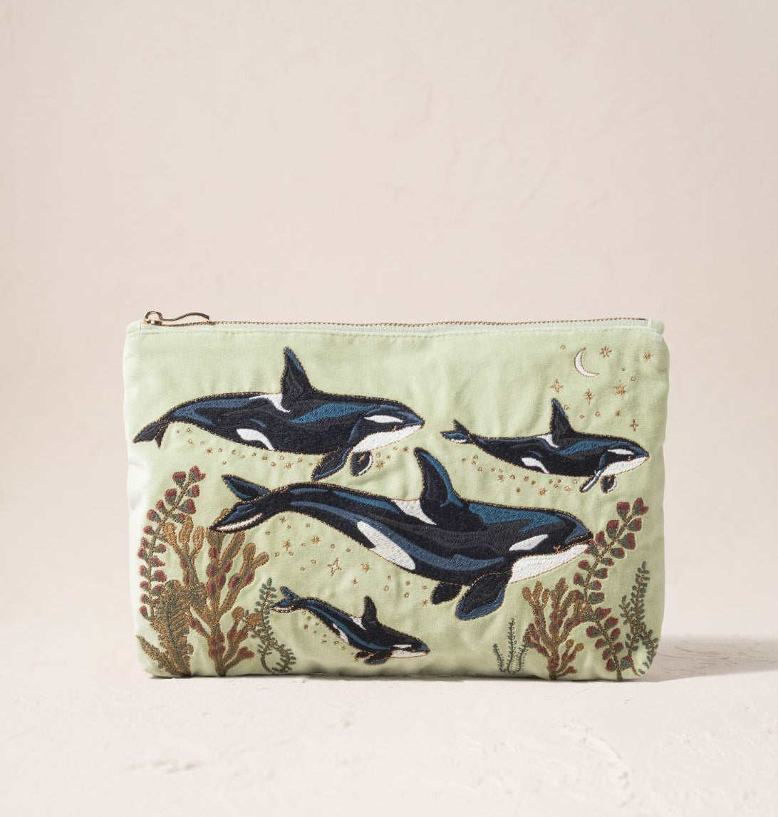 Wild Orcas Everyday Pouch