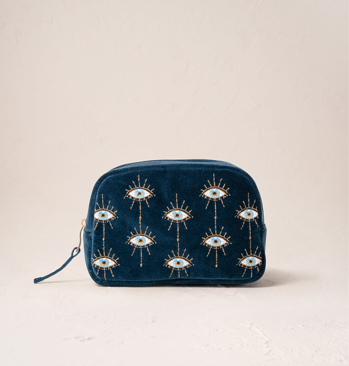 Mystical Eye Makeup Bag in Ink Blue